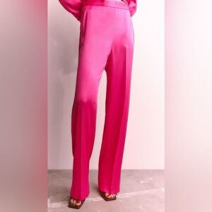 Zara Vibrant Pink Straight Leg Pants